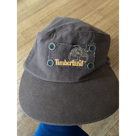 Vintage Timberland Fitted Hat USA made VTG Brown Grunge Utility Gorpcore Street - Picture 1 of 5